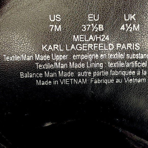 KARL LAGERFELD Mela Black and Blue Tweed Embellished Combat Boots--NWT--7 - Picture 13 of 16